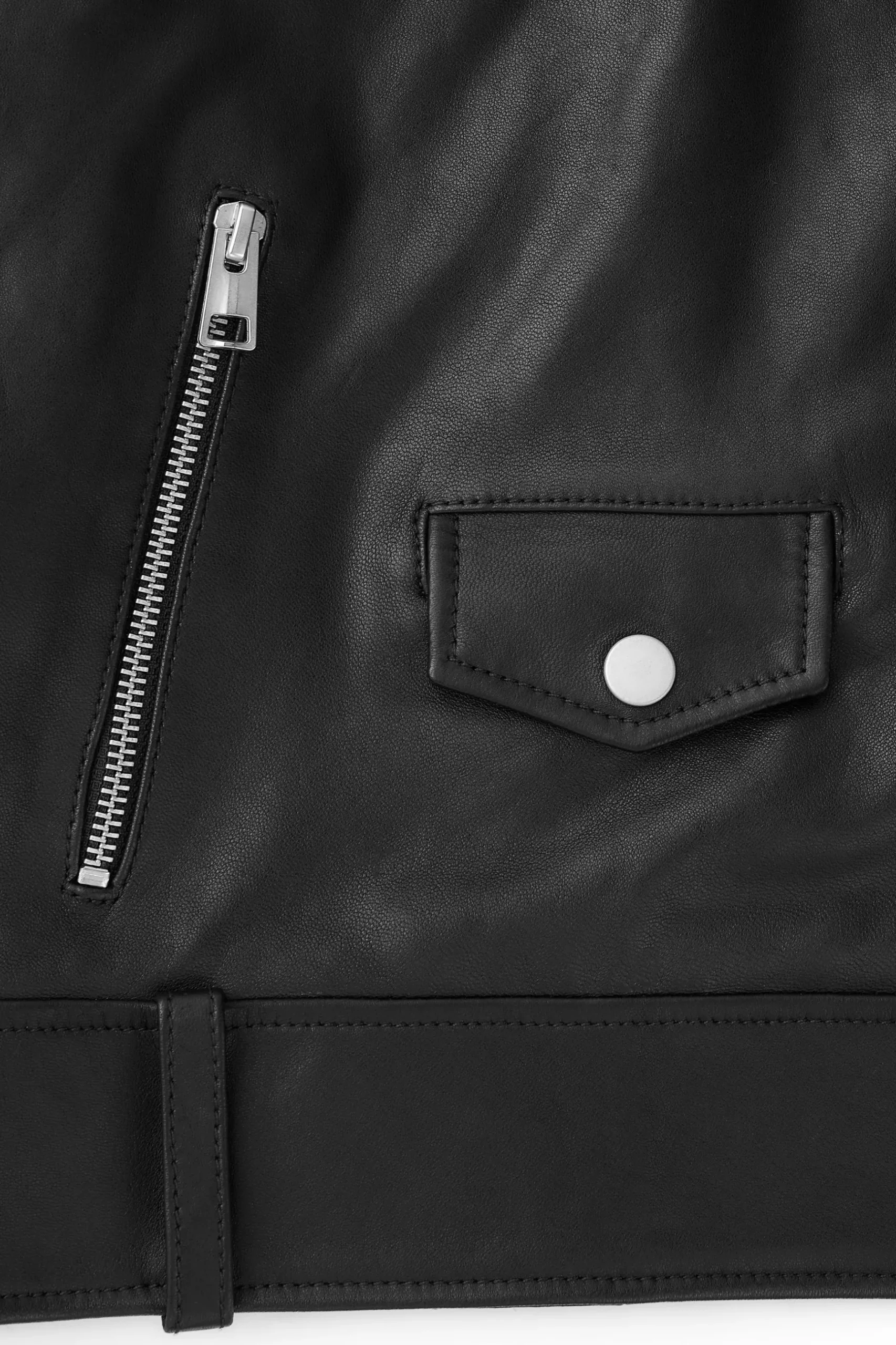 New COS OVERSIZE'OWA KRÓTKA SKÓRZANA KURTKA BIKER