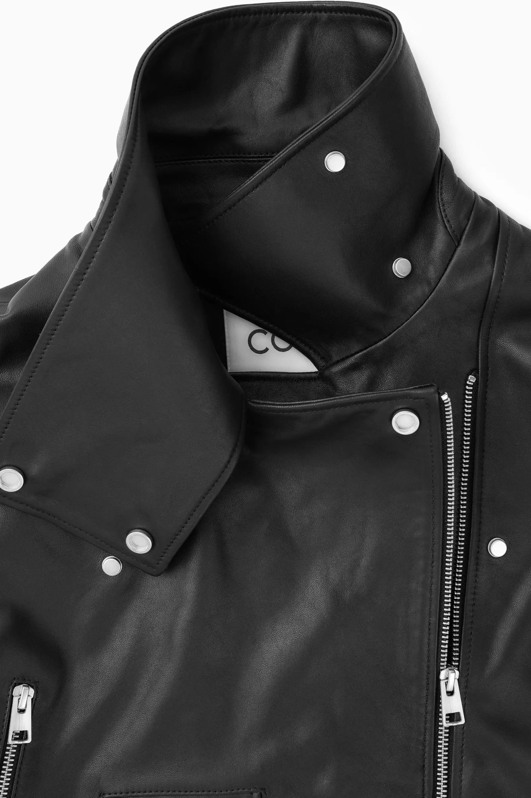 New COS OVERSIZE'OWA KRÓTKA SKÓRZANA KURTKA BIKER