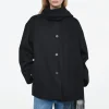 Outlet COS OVERSIZE'OWA KURTKA Z SZALEM Z MIESZANKI Z WEŁNĄ