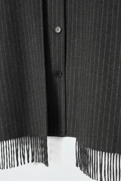 Sale COS OVERSIZE'OWA KURTKA Z SZALEM Z MIESZANKI Z WEŁNĄ