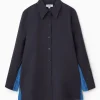 Fashion COS OVERSIZE'OWA MALOWANA WEŁNIANA KOSZULA