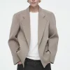 Fashion COS OVERSIZE'OWA MARYNARKA Z SZEROKIMI RAMIONAMI