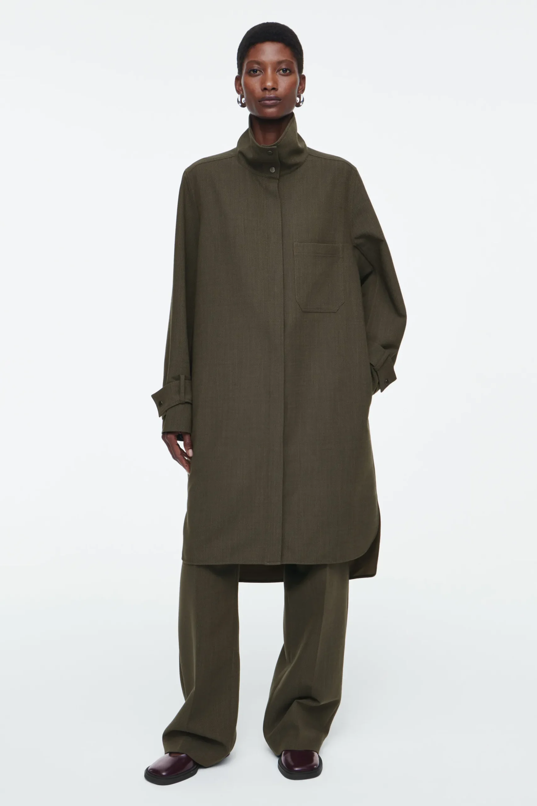 Hot COS OVERSIZE'OWA SZMIZJERKA Z MIESZANKI Z WEŁNĄ