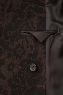 Fashion COS OVERSIZE'OWY DWURZĘDOWY PŁASZCZ W KWIATOWY WZÓR