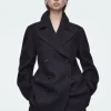 Fashion COS PŁASZCZ MARYNARSKI Z WEŁNĄ – RELAXED FIT