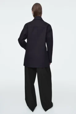 Fashion COS PŁASZCZ MARYNARSKI Z WEŁNĄ – RELAXED FIT