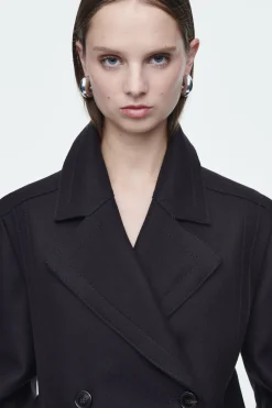 Fashion COS PŁASZCZ MARYNARSKI Z WEŁNĄ – RELAXED FIT