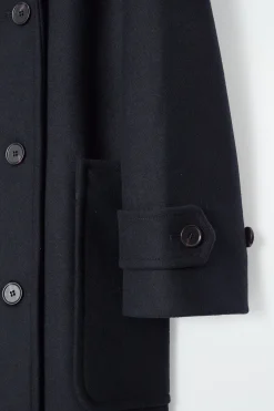 Fashion COS PŁASZCZ Z MOLTONU Z WEŁNĄ Z KAPTUREM