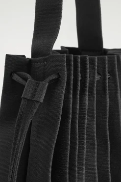 Hot COS PŁÓCIENNA TOREBKA „ACCORDION” TYPU TOTE Czarny