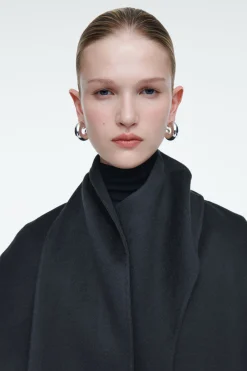 Hot COS PELERYNA Z SZALEM Z DWUSTRONNEGO MATERIAŁU Z WEŁNĄ