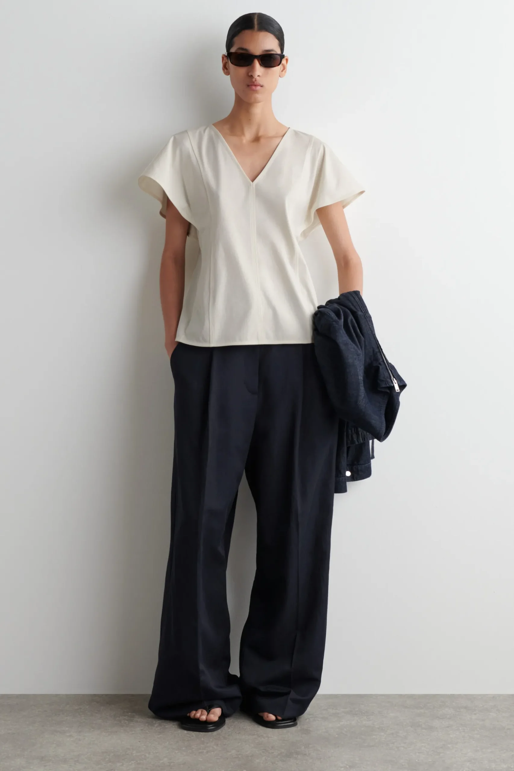 Best COS PETALSLEEVE COTTON TOP