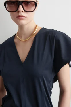 Fashion COS PETALSLEEVE COTTON TOP