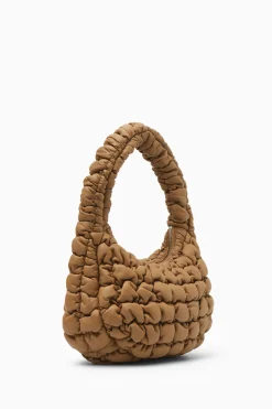 Fashion COS PIKOWANA TORBA MINI - SKÓRA Ciemnobeżowy