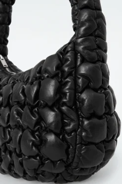 Fashion COS PIKOWANA TORBA MINI - SKÓRA Czarny