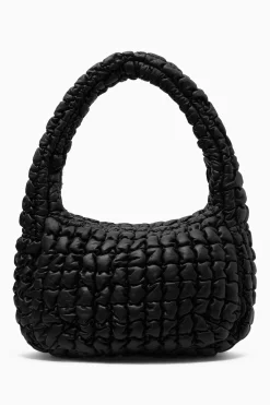 Discount COS PIKOWANA TOREBKA CROSSBODY OVERSIZE - SKÓRZANA Czarny