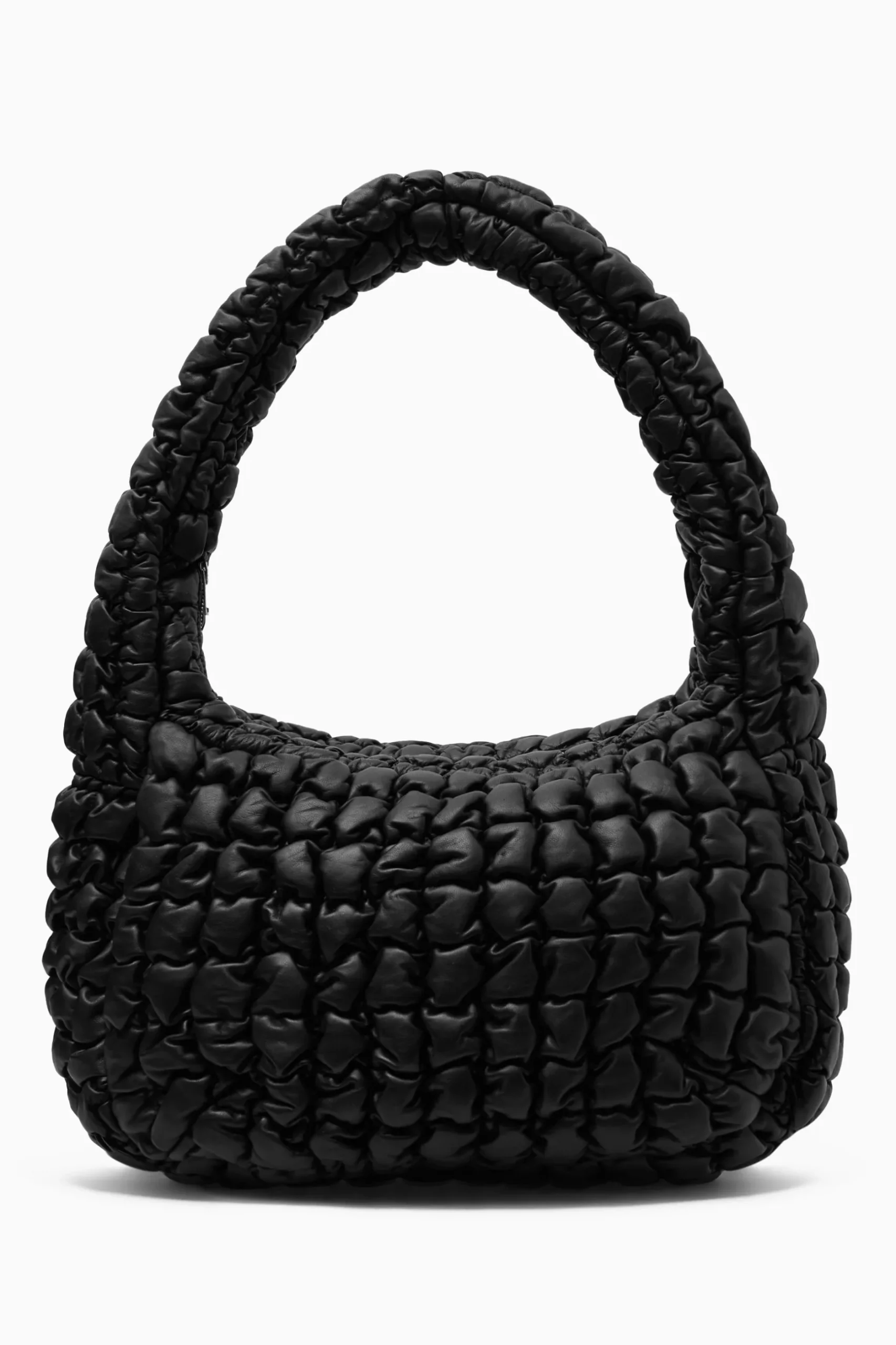 Discount COS PIKOWANA TOREBKA CROSSBODY OVERSIZE - SKÓRZANA Czarny