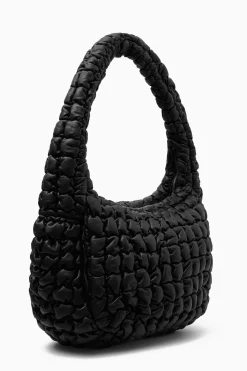 Discount COS PIKOWANA TOREBKA CROSSBODY OVERSIZE - SKÓRZANA Czarny