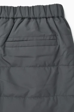 Clearance COS PIKOWANE SPODNIE Z WYPEŁNIENIEM Ciemnoszary