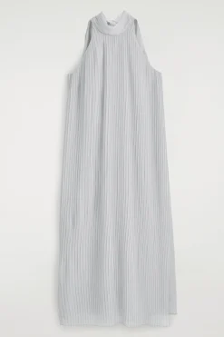 Online COS PLEATED HALTERNECK MAXI DRESS