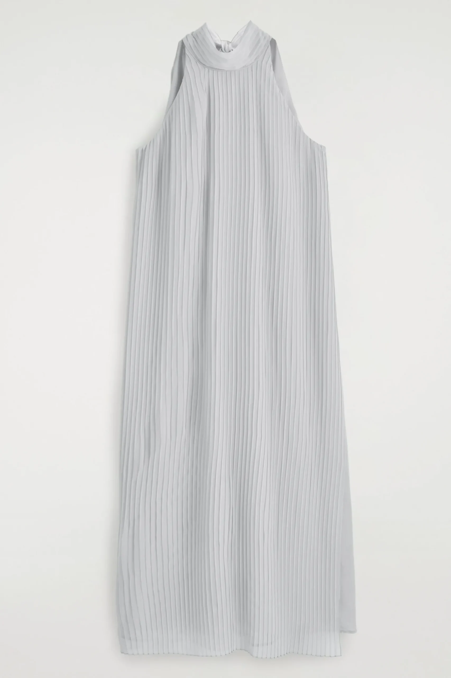 Online COS PLEATED HALTERNECK MAXI DRESS