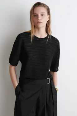 Sale COS PLEATED KNITTED TSHIRT