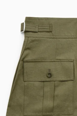 Clearance COS PLEATED LINENBLEND UTILITY SHORTS