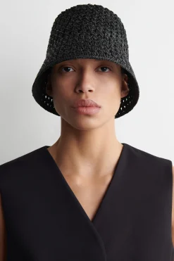 Hot COS PLECIONY KAPELUSZ TYPU BUCKET Czarny