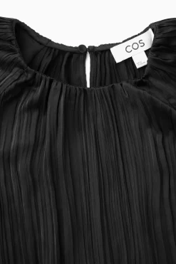 Fashion COS PLISOWANA BLUZKA Z DŁUGIM RĘKAWEM