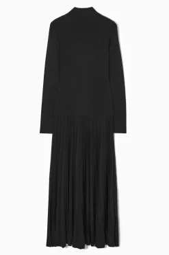 Sale COS PLISOWANA SUKIENKA MAXI Z DZIANINY Z PÓŁGOLFEM