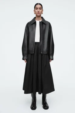 Clearance COS PLISOWANA TRAPEZOWA SPÓDNICA MIDI