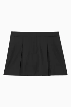 Clearance COS PLISOWANA WEŁNIANA SPÓDNICZKA MINI Z NISKIM STANEM