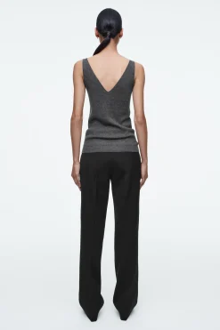 Best COS PRĄŻKOWANA KASZMIROWA KOSZULKA – SLIM FIT
