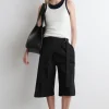 Fashion COS PRĄŻKOWANA KOSZULKA BEZ RĘKAWÓW
