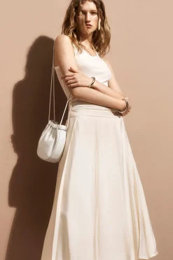 Fashion COS PRĄŻKOWANA KOSZULKA BEZ RĘKAWÓW Z JEDWABIU