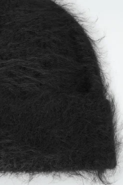 Fashion COS PRĄŻKOWANA MOHEROWA CZAPKA Czarny