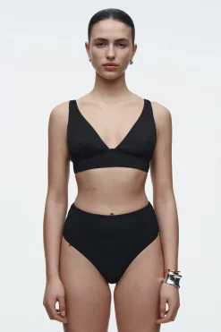 Clearance COS PRĄŻKOWANY DÓŁ OD BIKINI Z WYSOKIM STANEM