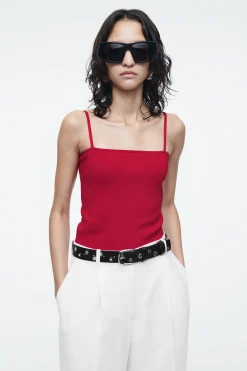 Discount COS PRĄŻKOWANY TOP BANDEAU Z CIENKIMI RAMIĄCZKAMI