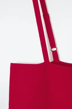 Discount COS PRĄŻKOWANY TOP BANDEAU Z CIENKIMI RAMIĄCZKAMI