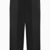 Outlet COS PROSTE SPODNIE Z SATYNOWYMI PANELAMI – REGULAR FIT