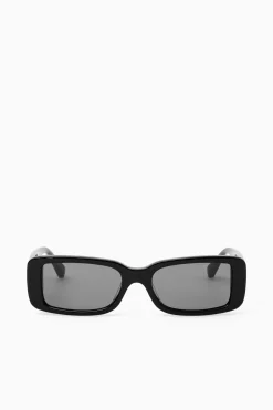 New COS PROSTOKĄTNE OKULARY PRZECIWSŁONECZNE BLADE Czarny