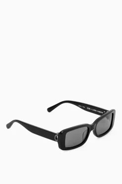 New COS PROSTOKĄTNE OKULARY PRZECIWSŁONECZNE BLADE Czarny