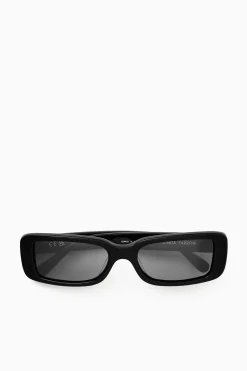 New COS PROSTOKĄTNE OKULARY PRZECIWSŁONECZNE BLADE Czarny