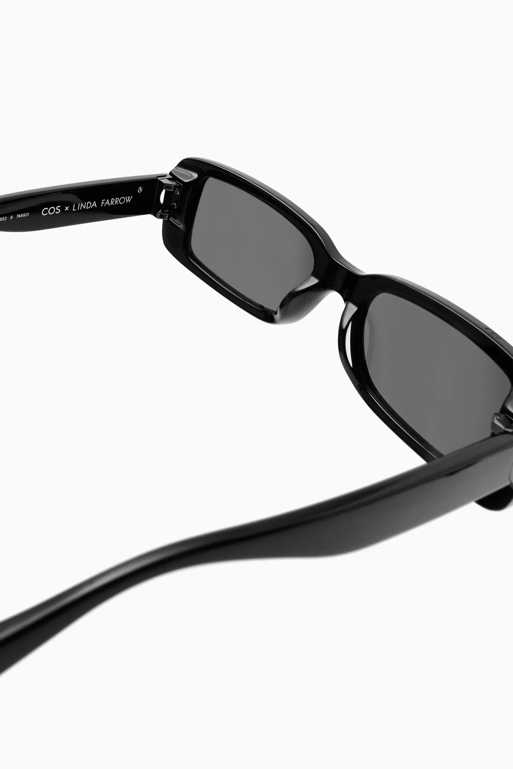 New COS PROSTOKĄTNE OKULARY PRZECIWSŁONECZNE BLADE Czarny