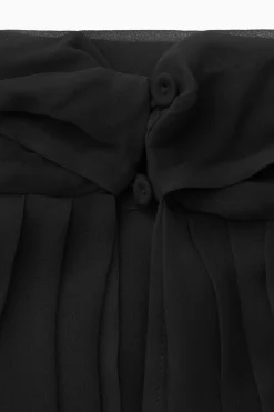 Online COS PRZEŚWITUJĄCA JEDWABNA PLISOWANA BLUZKA OVERSIZE
