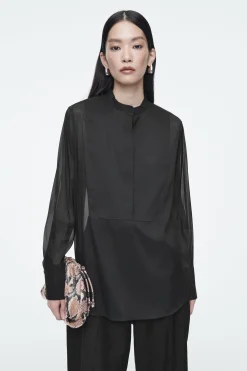 Best COS PRZEŚWITUJĄCA KOSZULA SMOKINGOWA – RELAXED FIT