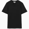 Fashion COS PUDEŁKOWY T-SHIRT Z DEKOLTEM W SEREK – REGULAR FIT