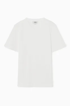 Sale COS PUDEŁKOWY T-SHIRT Z DEKOLTEM W SEREK – REGULAR FIT