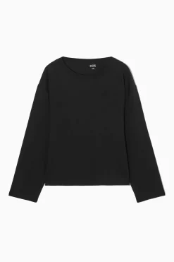 New COS PUDEŁKOWY T-SHIRT Z DŁUGIM RĘKAWEM – RELAXED FIT