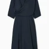 Online COS PUFFSLEEVE MIDI DRESS