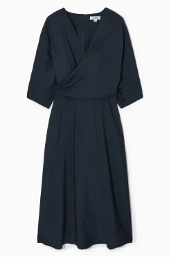 Online COS PUFFSLEEVE MIDI DRESS